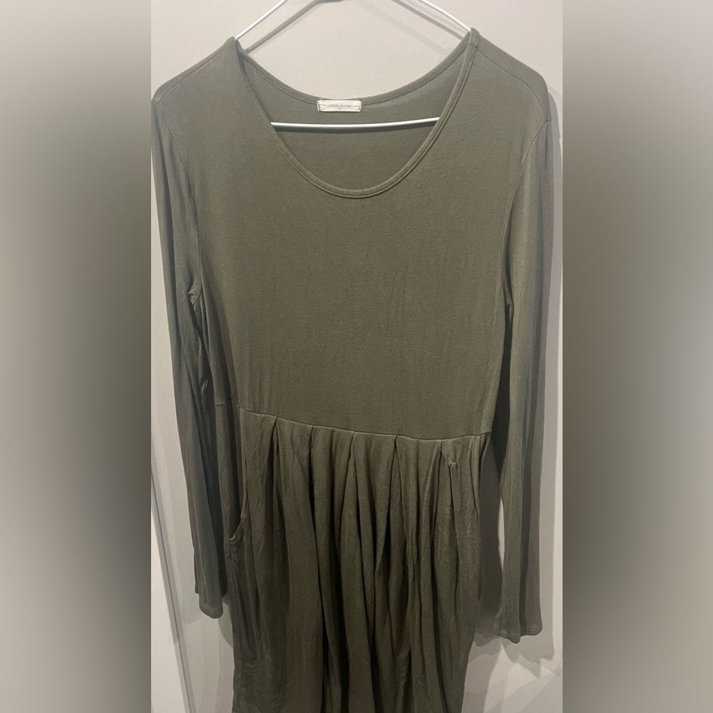 12pm By Mon Ami Green Dress, Long Sleeved